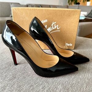 Christian Louboutin Pigalle 100 Black Patent Pumps – EU 39.5 (US 8.5)